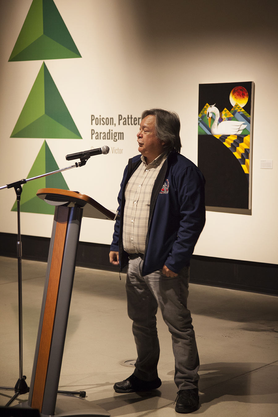Chief Dalton Silver (Sumas First Nation) Welcomes the museum guests.